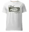 Мужская премиум футболка Need money no friend Белый фото