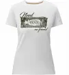 Жіноча преміум футболка Need money no friend Білий фото