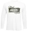 Лонгслив Need money no friend Белый фото