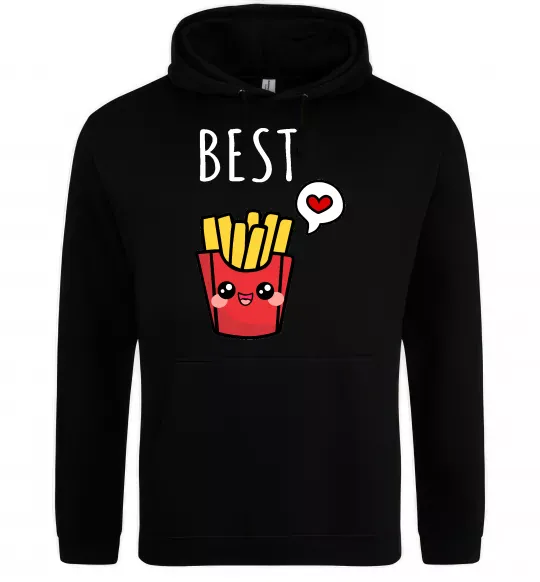 Женская толстовка (худи) Best friends фрі Черный фото