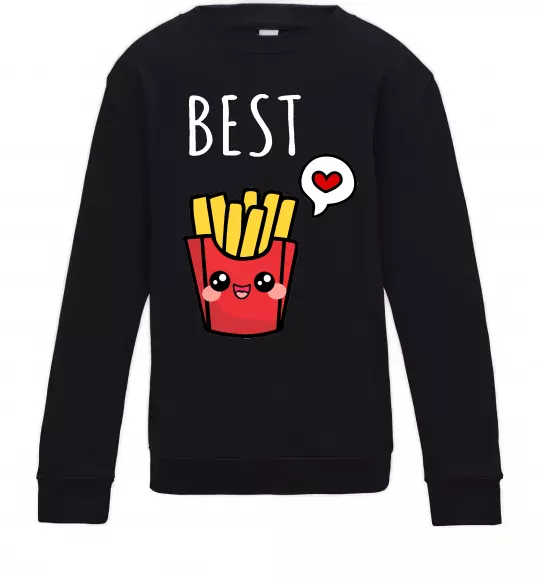 Детский Свитшот Best friends фрі Черный фото