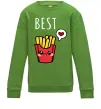 Детский Свитшот Best friends фрі Лаймовый фото
