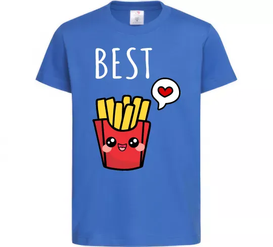Детская футболка Best friends фрі Ярко-синий фото