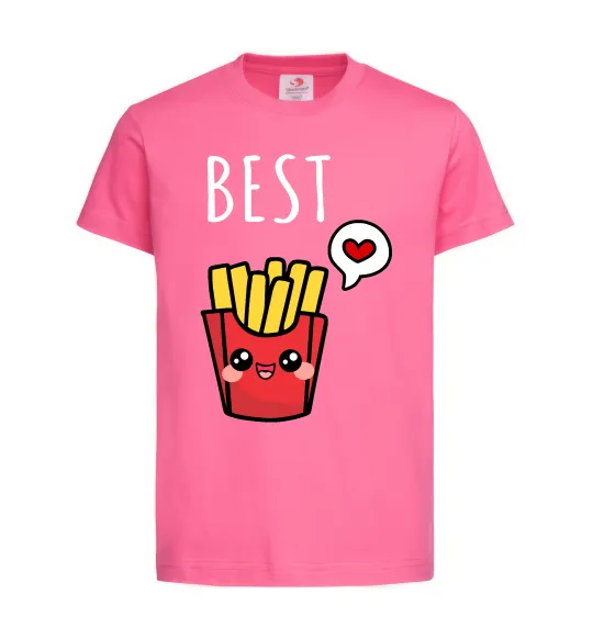 Дитяча футболка Best friends фрі Яскраво-рожевий фото