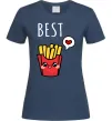 Женская футболка Best friends фрі Темно-синий Женская футболка Best friends фрі Темно-синий фото