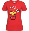 Женская футболка Best friends фрі Красный Женская футболка Best friends фрі Красный фото