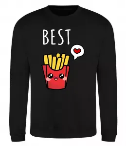 Свитшот Best friends фрі Черный фото