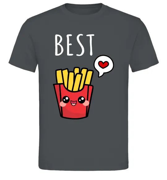 Мужская футболка Best friends фрі Графит фото