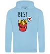 Мужская толстовка (худи) Best friends фрі Голубой фото