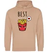 Женская толстовка (худи) Best friends фрі Песочный фото