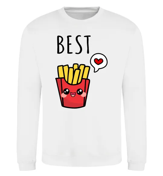 Свитшот Best friends фрі Белый фото