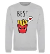 Свитшот Best friends фрі Серый меланж фото