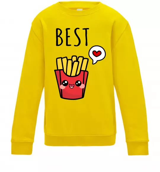 Детский Свитшот Best friends фрі Солнечно желтый фото