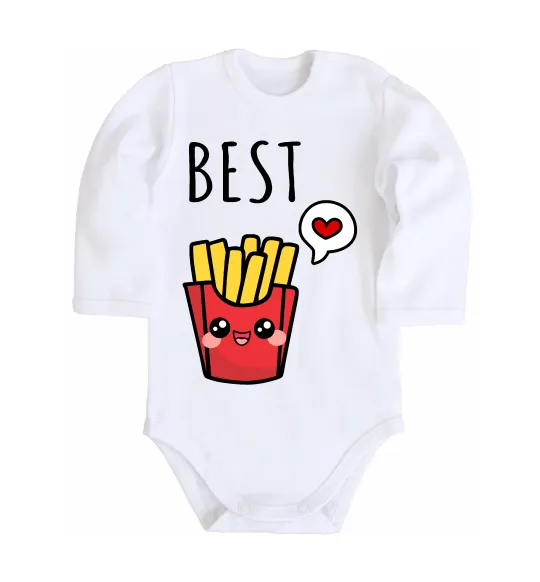 Дитячий бодік Best friends фрі Білий фото