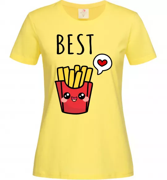 Женская футболка Best friends фрі Лимонный фото