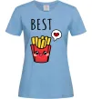 Женская футболка Best friends фрі Голубой Женская футболка Best friends фрі Голубой фото