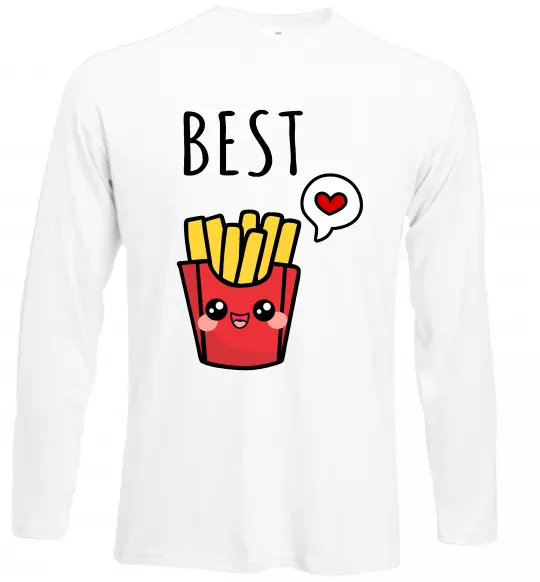 Лонгслів Best friends фрі Білий фото