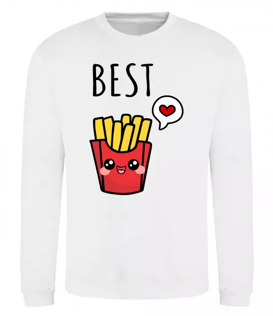 Світшот Best friends фрі Білий фото