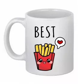 Чашка керамічна Best friends фрі Білий фото