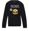 Дитячий світшот Best friends Бургер Чорний фото