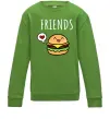 Дитячий світшот Best friends Бургер Лаймовий фото