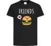 Дитяча футболка Best friends Бургер Чорний фото
