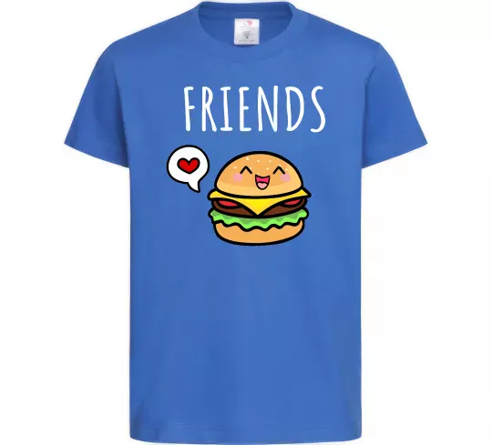 Дитяча футболка Best friends Бургер Яскраво-синій фото