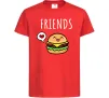 Дитяча футболка Best friends Бургер Червоний фото