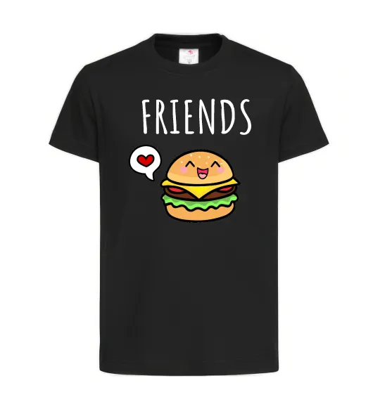 Детская футболка Best friends Бургер Черный фото