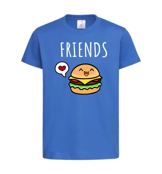 Детская футболка Best friends Бургер Ярко-синий фото