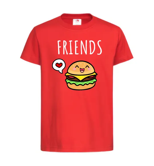Детская футболка Best friends Бургер Красный фото