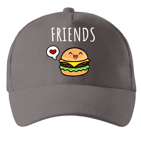 Кепка Best friends Бургер Серый фото