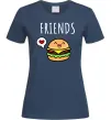 Жіноча футболка Best friends Бургер Темно-синій фото