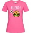 Жіноча футболка Best friends Бургер Яскраво-рожевий фото