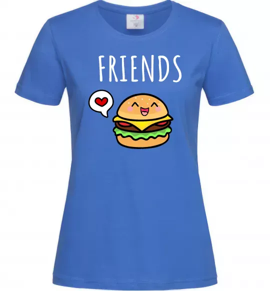 Жіноча футболка Best friends Бургер Яскраво-синій фото