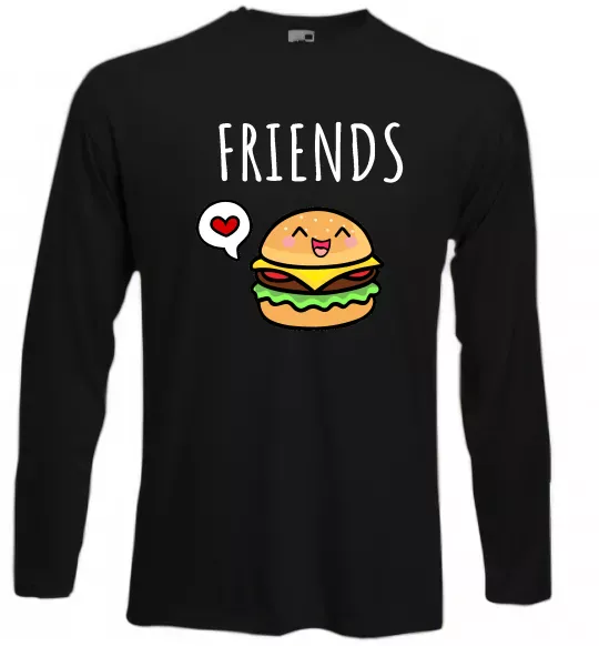 Лонгслив Best friends Бургер Черный фото
