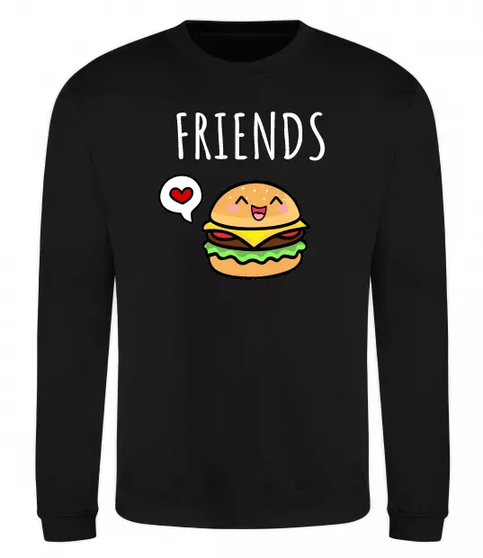 Свитшот Best friends Бургер Черный фото