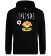 Мужская толстовка (худи) Best friends Бургер Черный фото