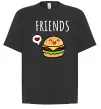Футболка Оверсайз Best friends Бургер Чорний фото