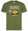 Мужская футболка Best friends Бургер Оливковый фото