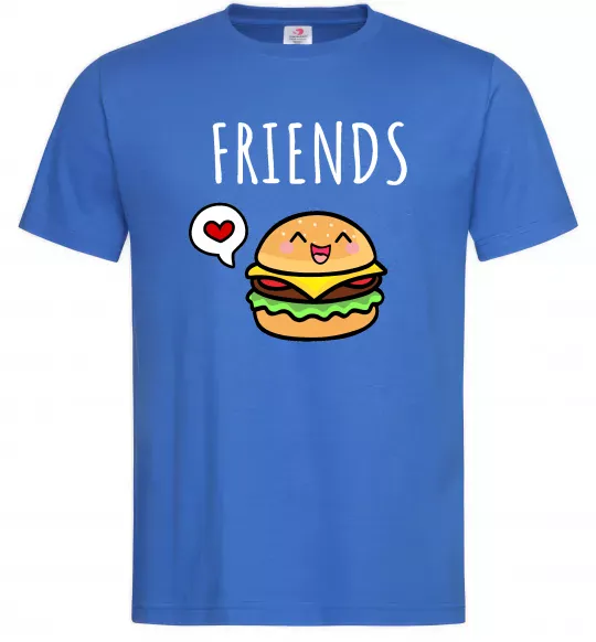 Мужская футболка Best friends Бургер Ярко-синий фото