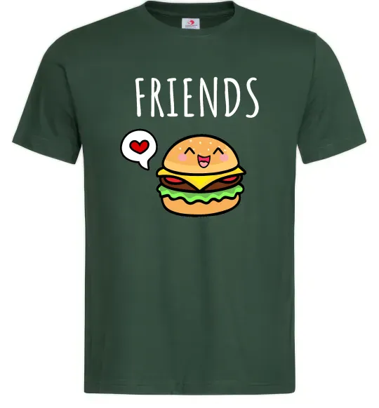 Мужская футболка Best friends Бургер Темно-зеленый фото