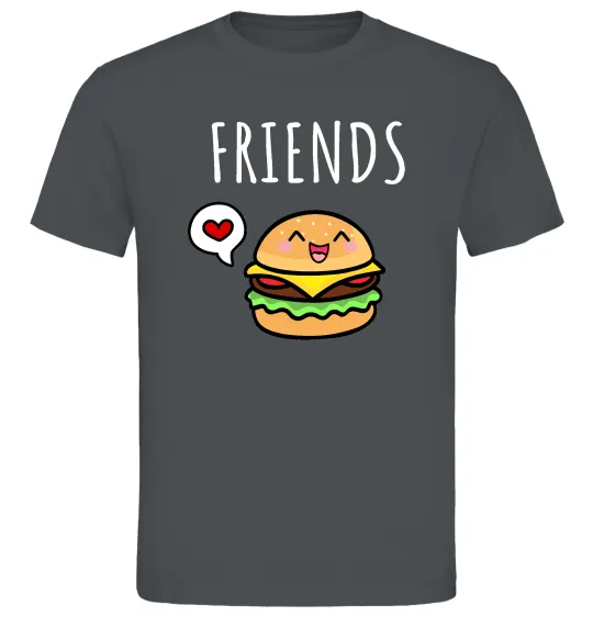 Мужская футболка Best friends Бургер Графит фото