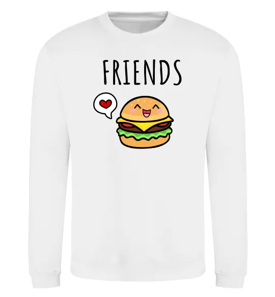 Свитшот Best friends Бургер Белый фото