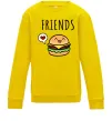 Дитячий світшот Best friends Бургер Сонячно жовтий фото