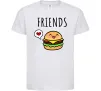 Дитяча футболка Best friends Бургер Білий фото