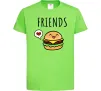 Дитяча футболка Best friends Бургер Лаймовий фото