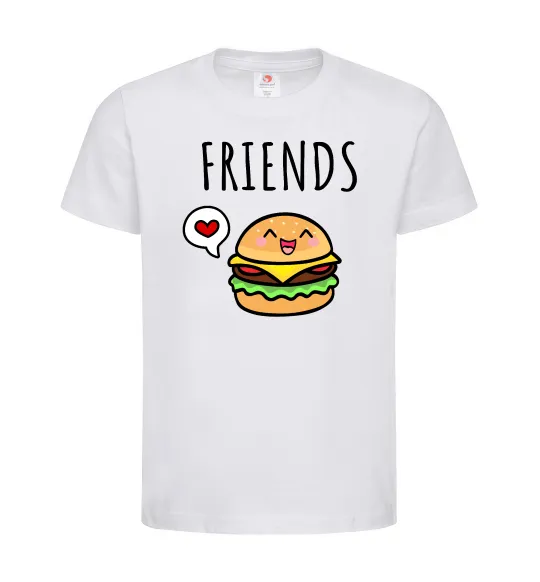 Детская футболка Best friends Бургер Белый фото