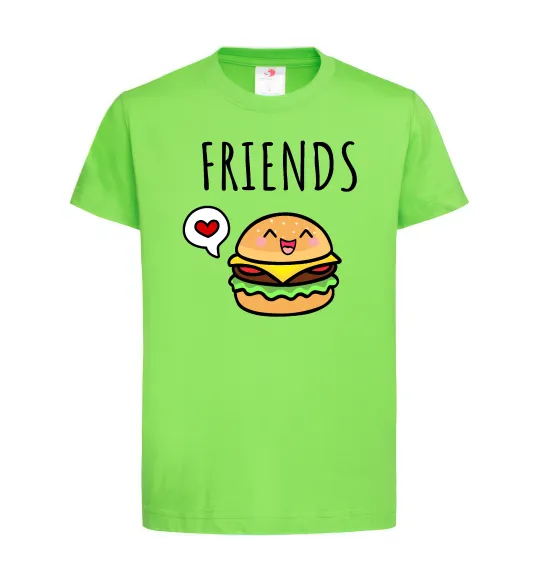 Детская футболка Best friends Бургер Лаймовый фото