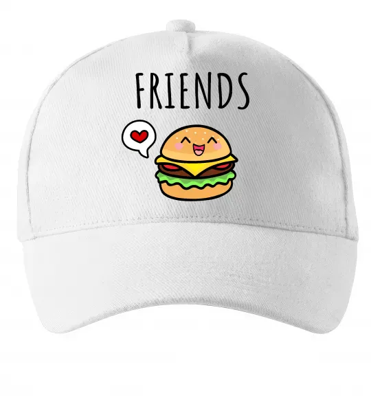 Кепка Best friends Бургер Белый фото